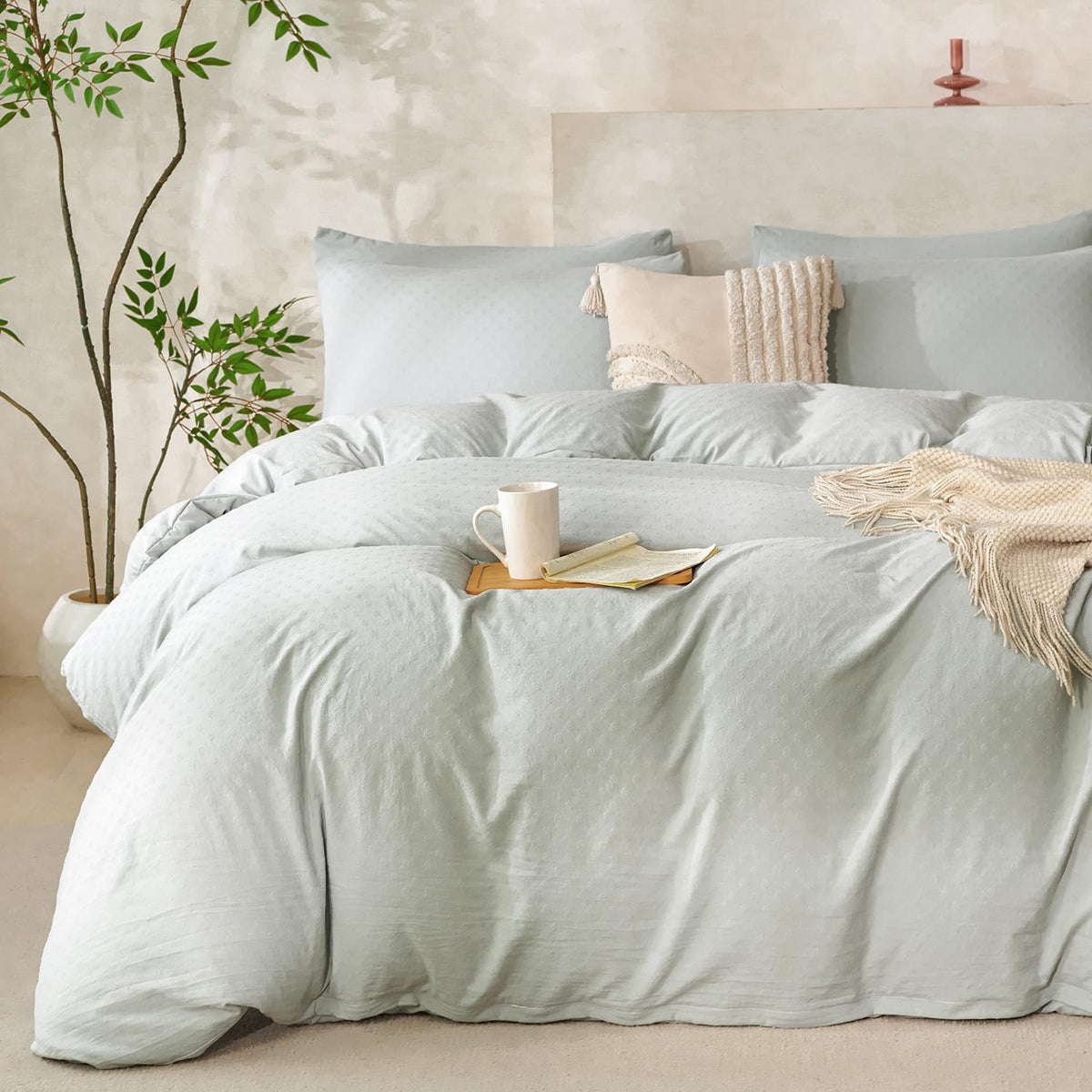 Black Grid Comforter Set Queen Soft Luxury Washed Microfiber 3 Pieces Bedding Set, White Grey Grid Pattern Comforter with 2 Pillowcases Breathable Durable Comfy