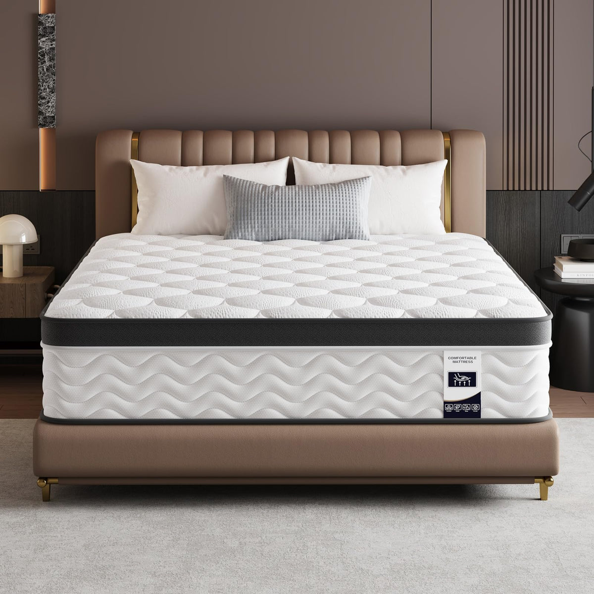 12 Inch Full Size Mattress, Hybrid Bed Mattress in a Box, 75" x 54"