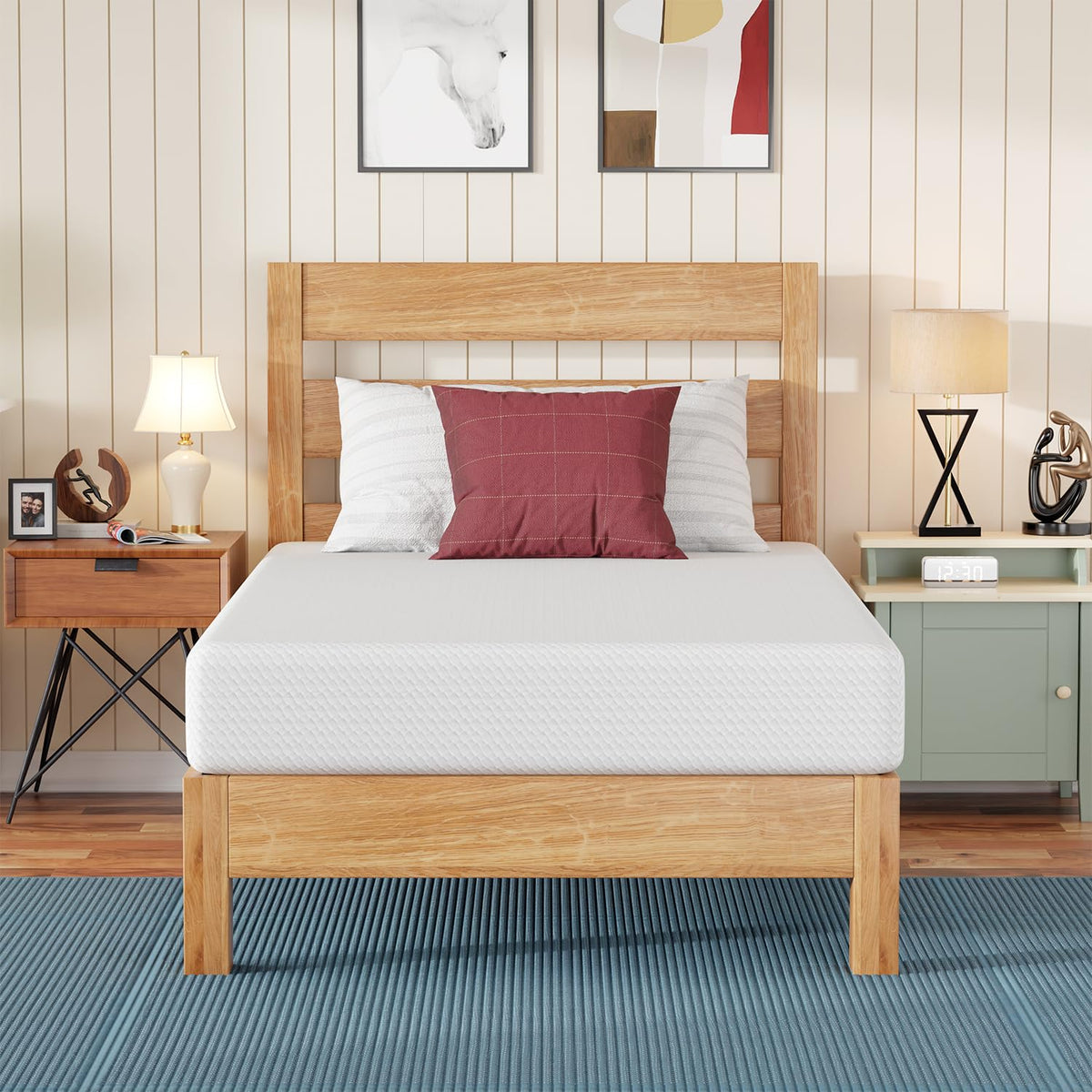 FDW | 6 Inch Twin Mattress | Medium Firm | Gel Memory Foam | White
