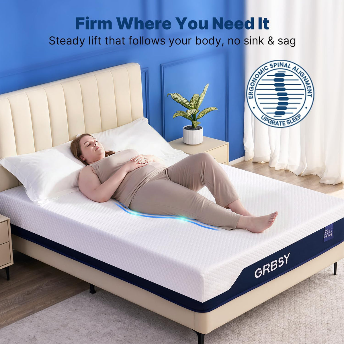 14 Inch Queen Mattress Firm - Cooling Gel Memory Foam Mattress, Removable IceSilk Cover, Back Pain Relief & Motion Isolation, CertiPUR-US Safe Foam, Fiberglass-Free, Queen Bed Mattress in a Box