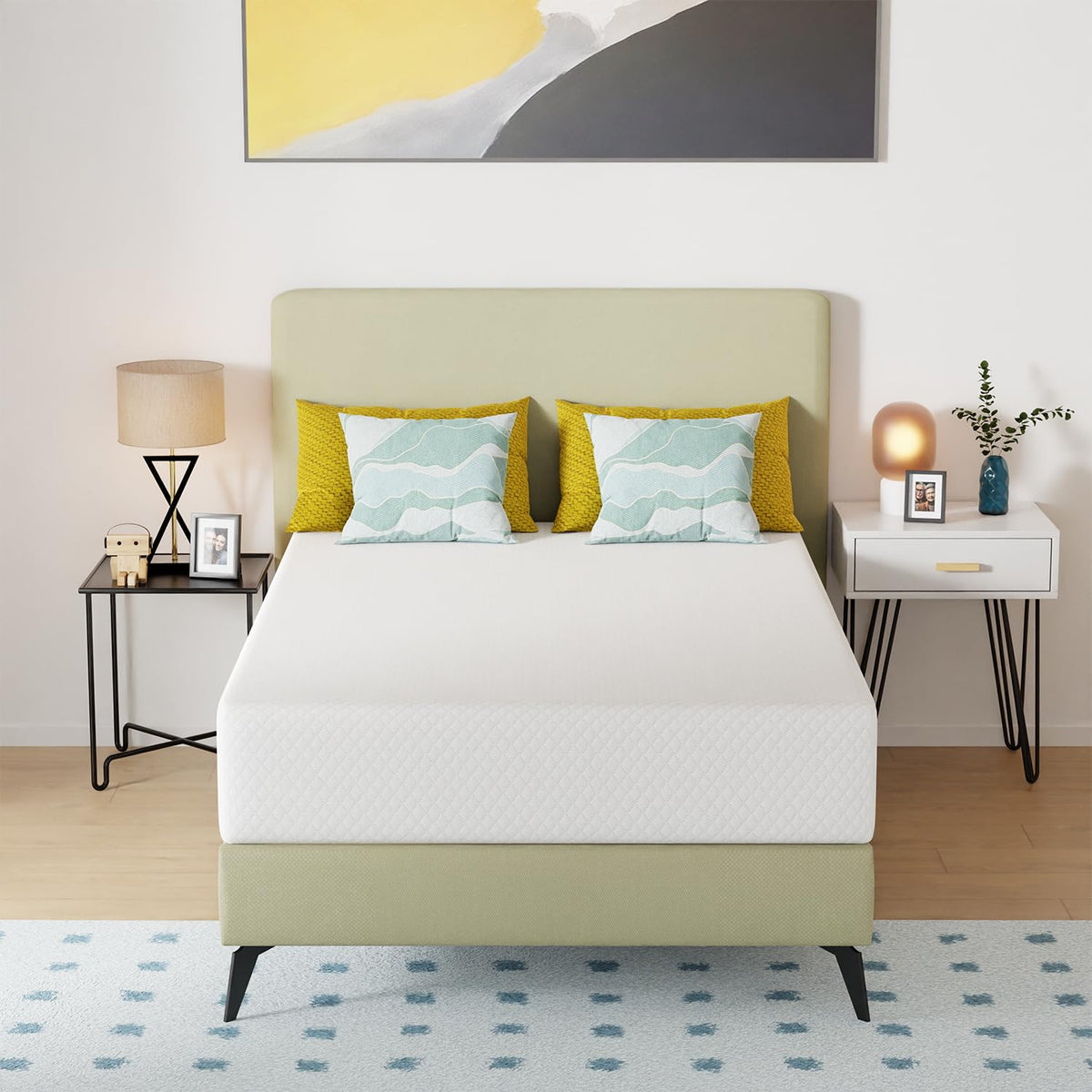 FDW | 6 Inch Twin Mattress | Medium Firm | Gel Memory Foam | White