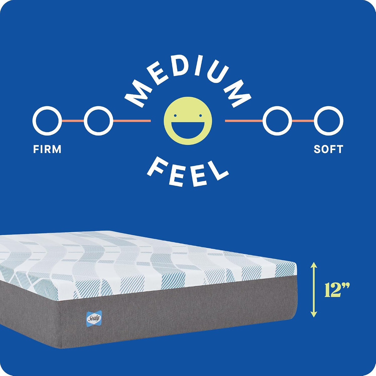 Sealy Dreamlife 12” Hybrid Mattress-in-a-Box, Queen, SealyComfort Gel Memory Foam, SealyResponsive Encased Coils, Surface-Guard Technology