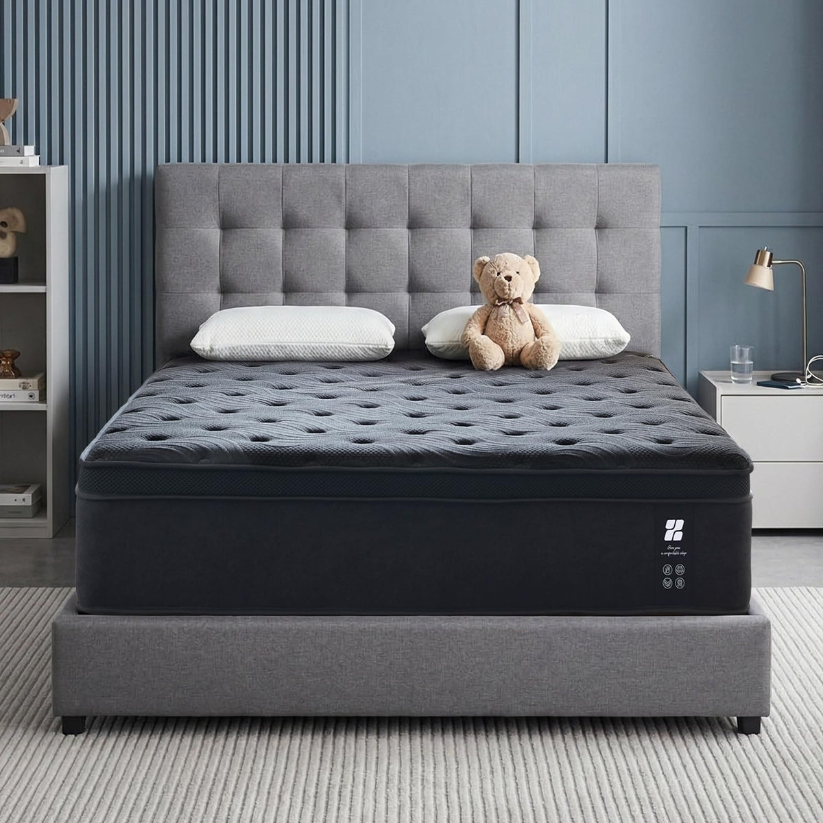 Profus 14 Inch Twin Mattress, Hybrid Memory Foam Mattress with Medium Firm for Pressure Relief, Motion Isolation Twin Size Mattress, CertiPUR-US Certified, 100% Fiberglass Free, Mattress in a Box