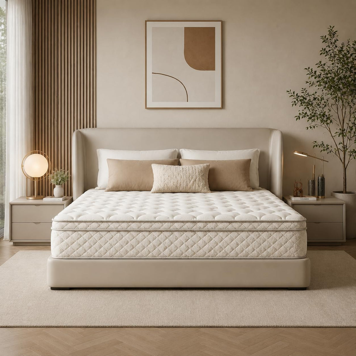 12 Inch Hybrid Queen Mattress – Medium Firm Gel Memory Foam, CertiPUR-US