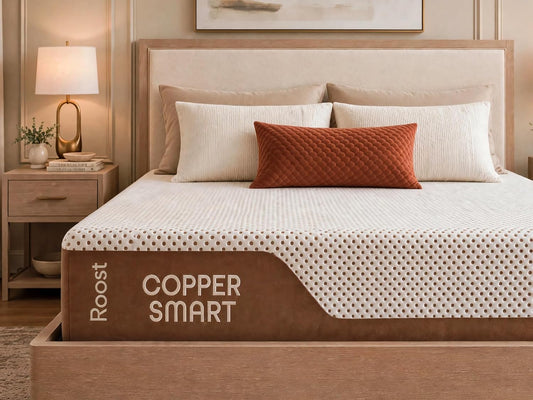 ROOST SLEEP Copper Smart Cooling Hybrid Mattress, Cal King 14 Inch, Medium