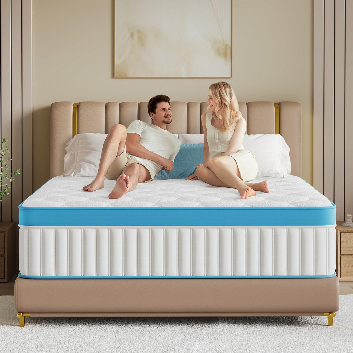 12 Inch Full Size Mattress, Hybrid Bed Mattress in a Box, 75" x 54"