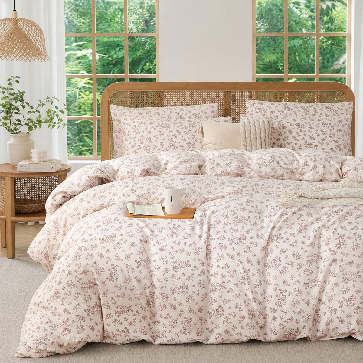 Black Grid Comforter Set Queen Soft Luxury Washed Microfiber 3 Pieces Bedding Set, White Grey Grid Pattern Comforter with 2 Pillowcases Breathable Durable Comfy