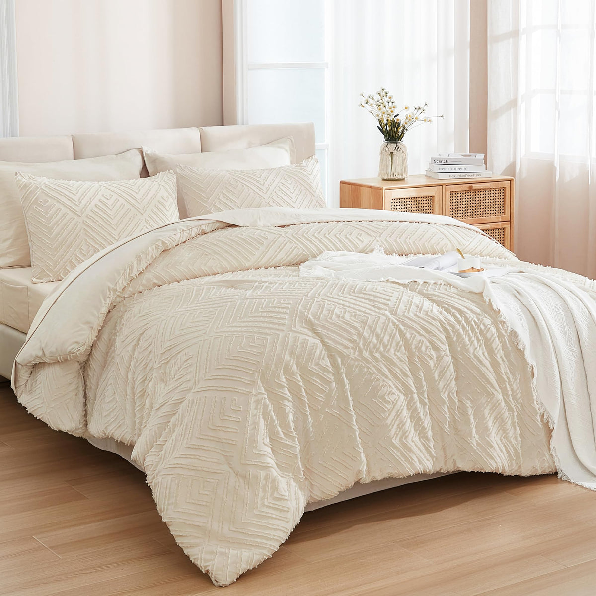 Andency King Size Comforter Set, Dark Emerald Green, 7 Pieces