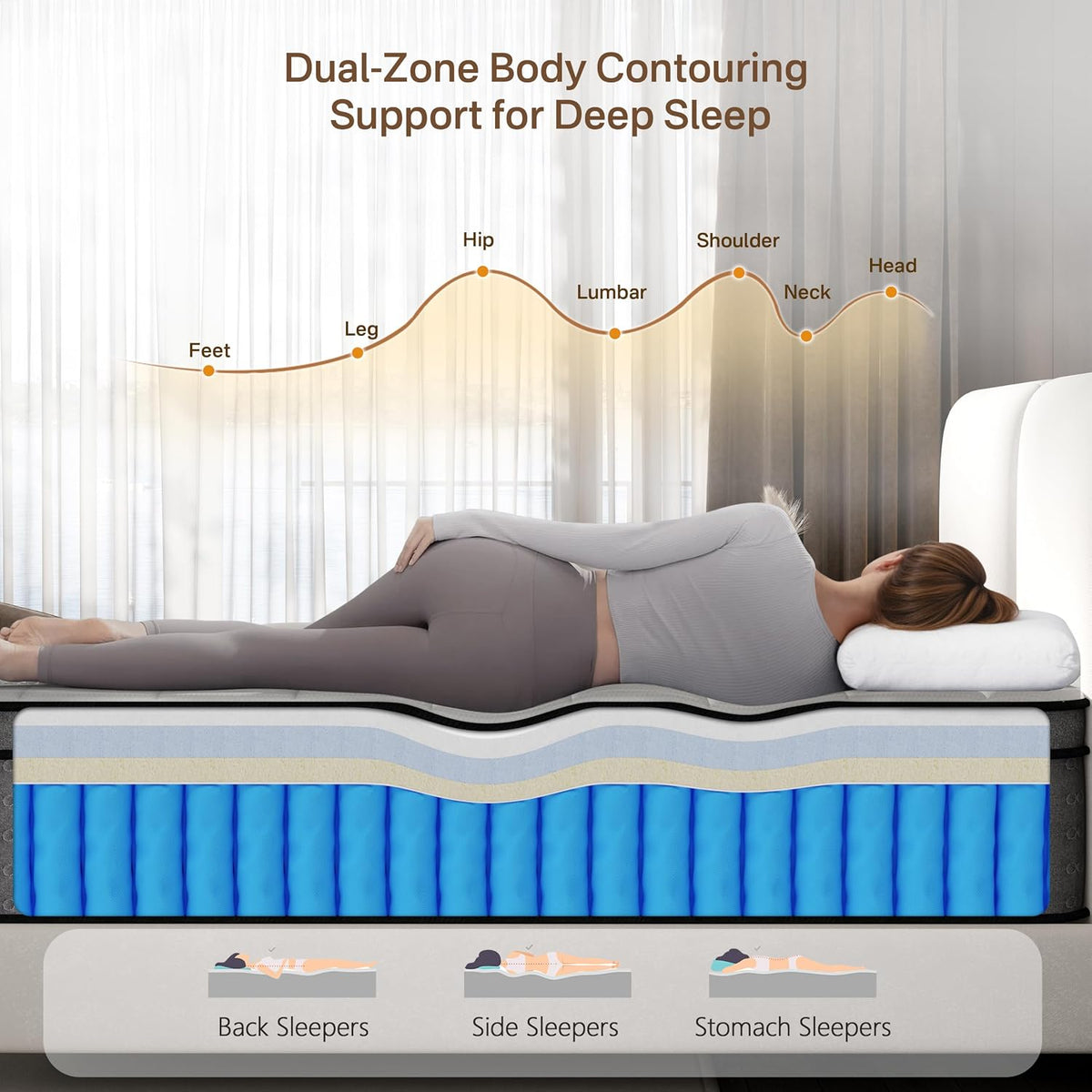 Twin XL Mattress, 12 inch XL Twin Hybrid Cooling Memory Foam Mattress in a Box, Luxury Bed Mattress XL Twin with Pocket Springs for Back Pain Relief, Edge Support, Motion Isolation, CertiPUR-US