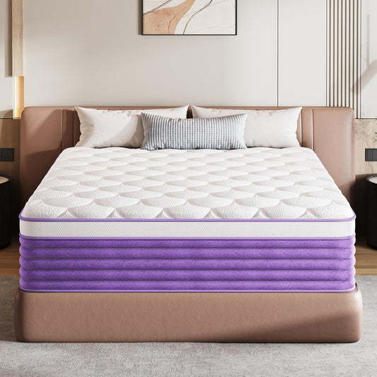 Queen Mattress 12 Inch,Queen Size Mattresses in a Box,Hybrid Mattress
