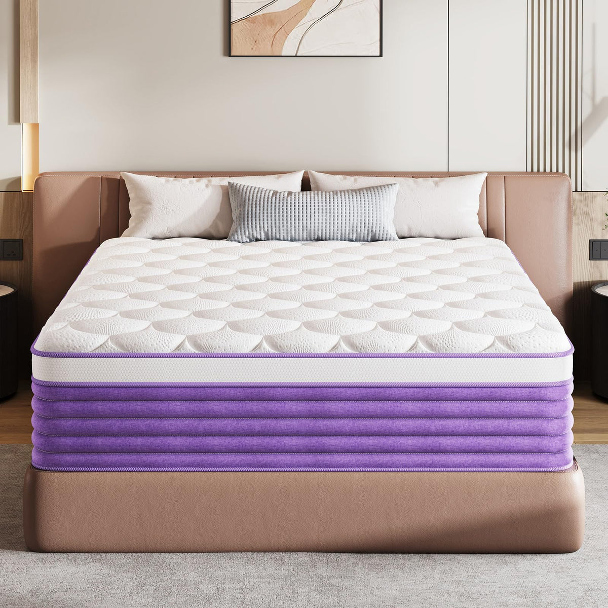 Queen Mattress 12 Inch,Queen Size Mattresses in a Box,Hybrid Mattress