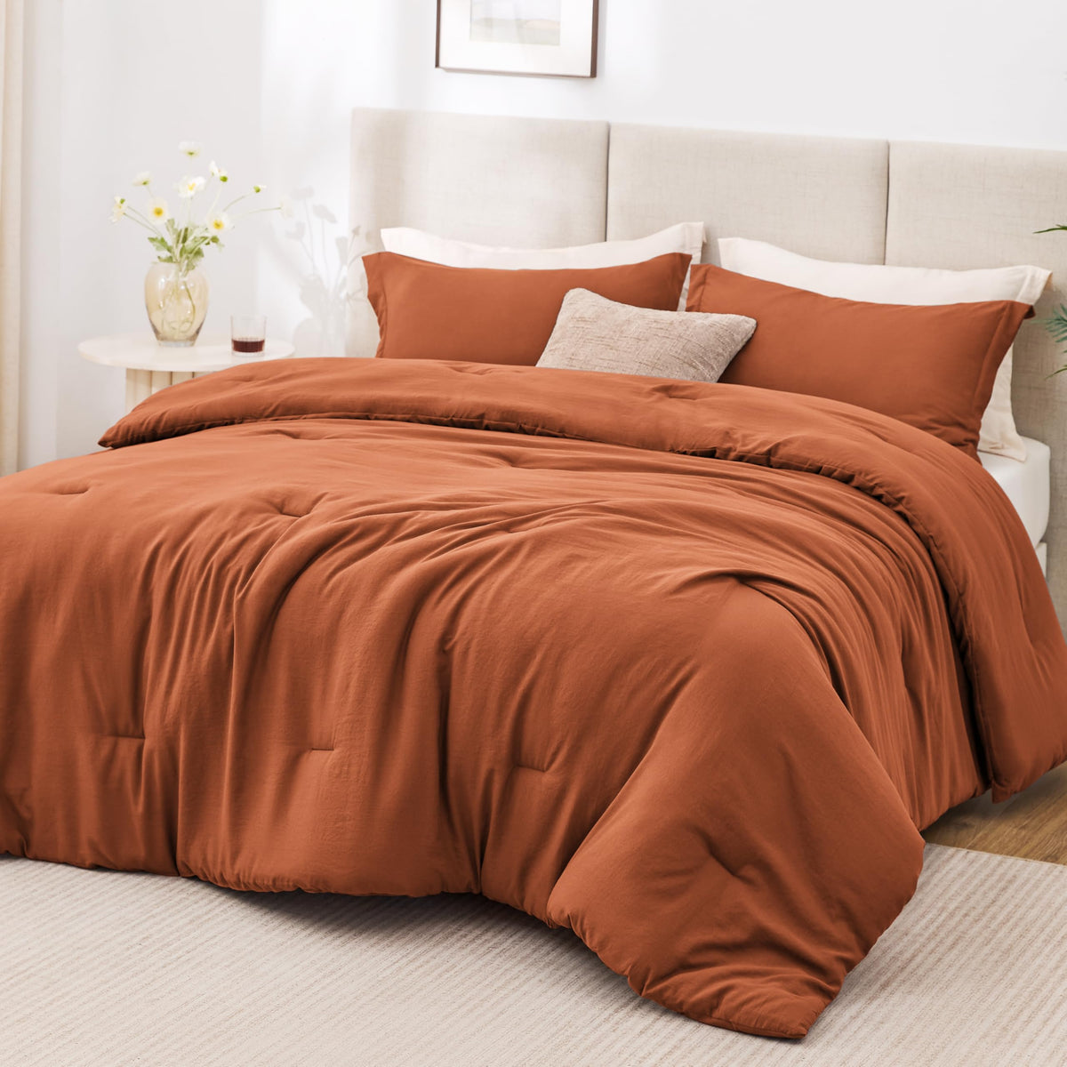 Love's cabin Beige Twin/Twin XL Comforter Set, 2-Piece Prewashed Bed Set