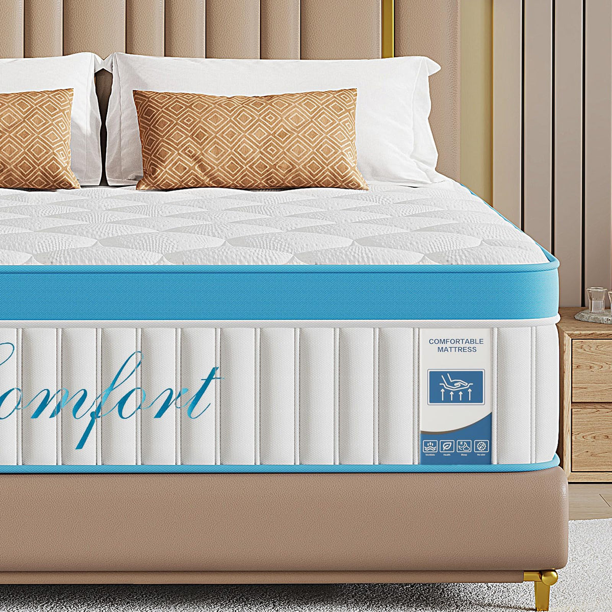 Queen Mattress 12 Inch,Queen Size Mattresses in a Box,Hybrid Mattress