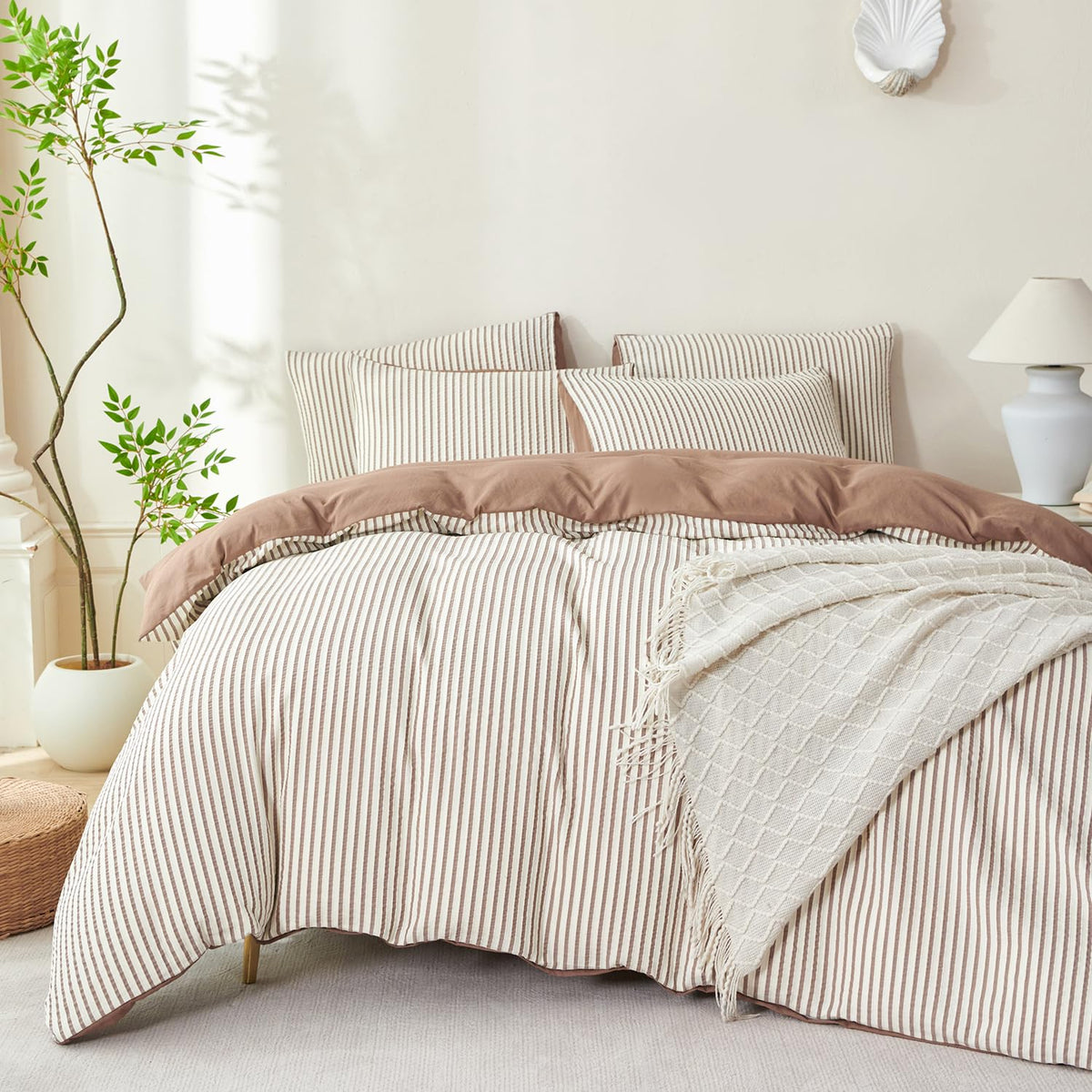 Black Grid Comforter Set Queen Soft Luxury Washed Microfiber 3 Pieces Bedding Set, White Grey Grid Pattern Comforter with 2 Pillowcases Breathable Durable Comfy