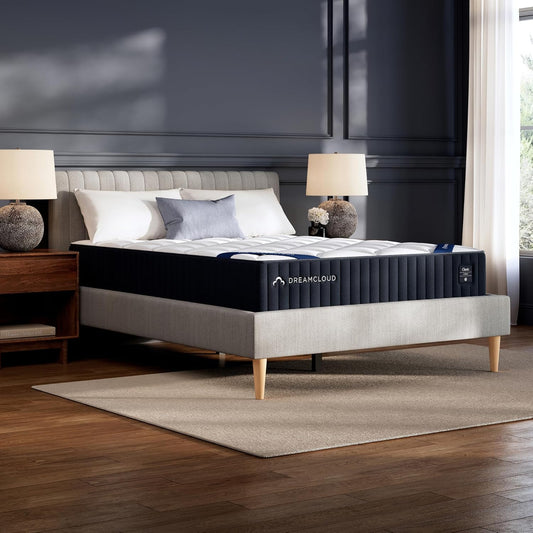DreamCloud Classic 12" Queen Mattress, Hybrid Memory Foam, Firm Feel