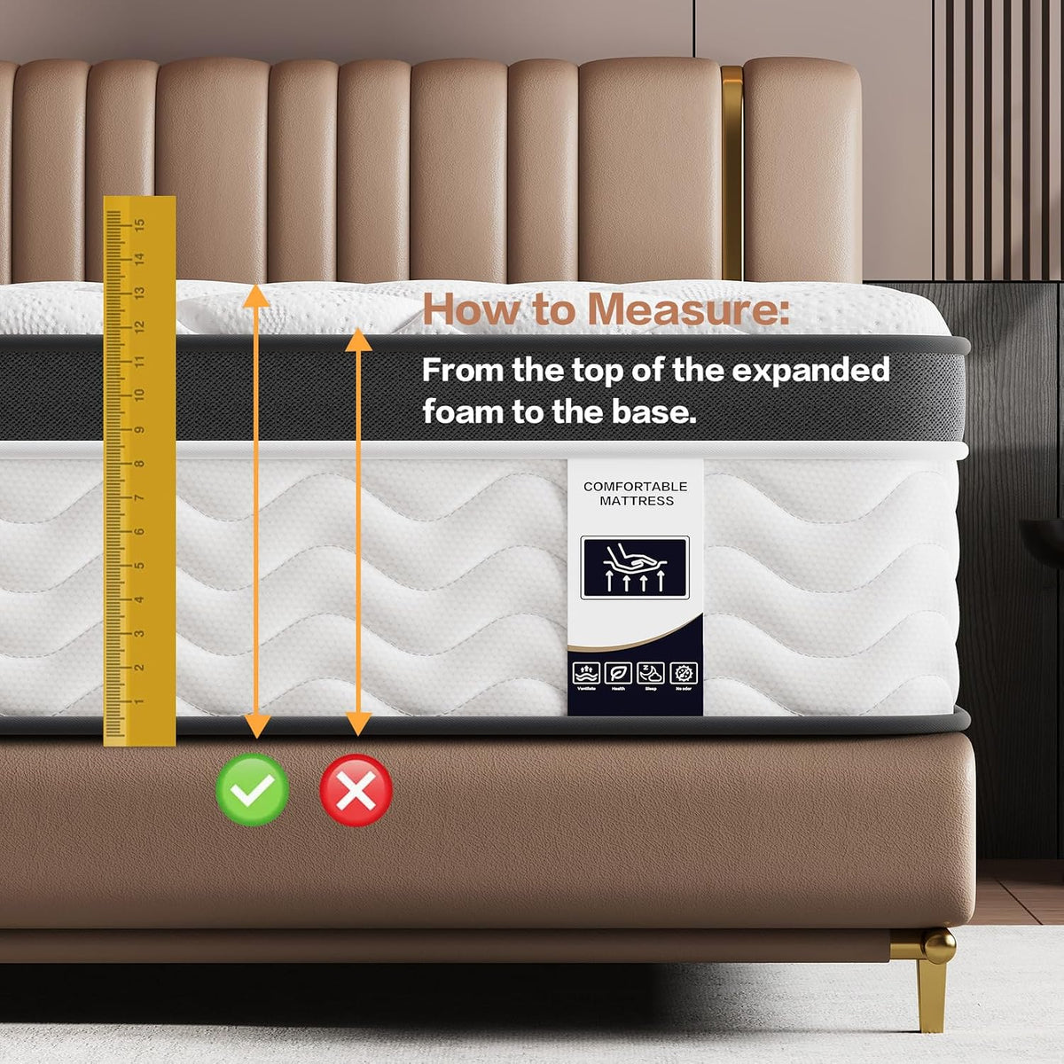 12 Inch Full Size Mattress, Hybrid Bed Mattress in a Box, 75" x 54"
