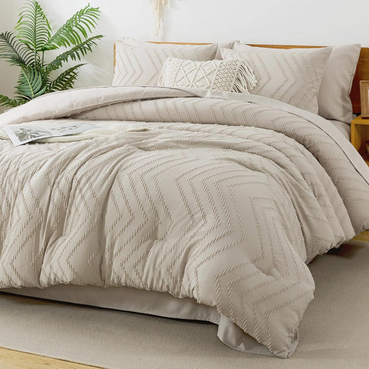 Litanika California King Comforter with Sheets, 7 Pieces Boho Bed Set
