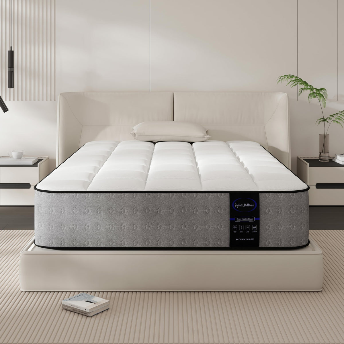Twin XL Mattress, 12 inch XL Twin Hybrid Cooling Memory Foam Mattress in a Box, Luxury Bed Mattress XL Twin with Pocket Springs for Back Pain Relief, Edge Support, Motion Isolation, CertiPUR-US