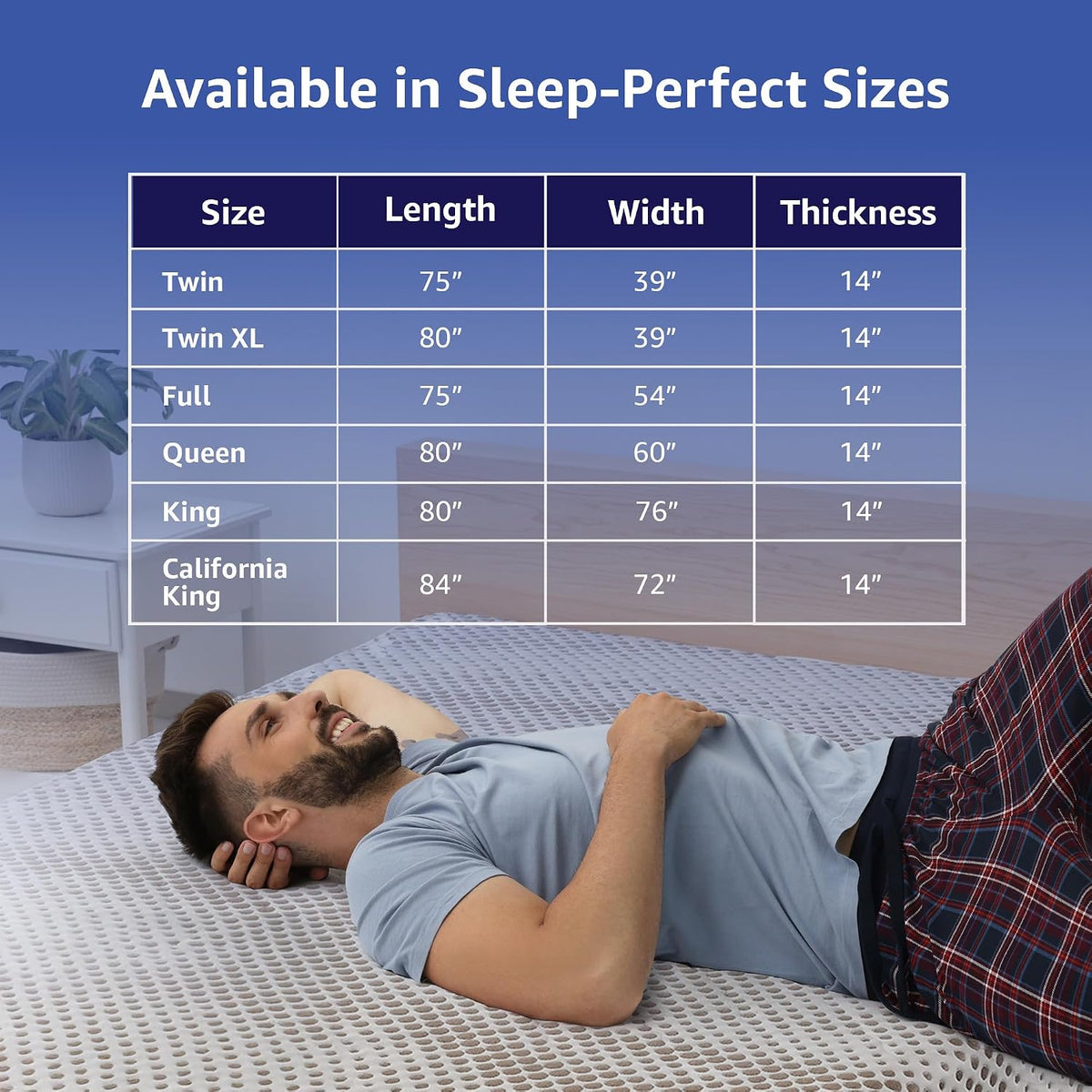 ROOST SLEEP Copper Smart Cooling Hybrid Mattress, Cal King 14 Inch, Medium