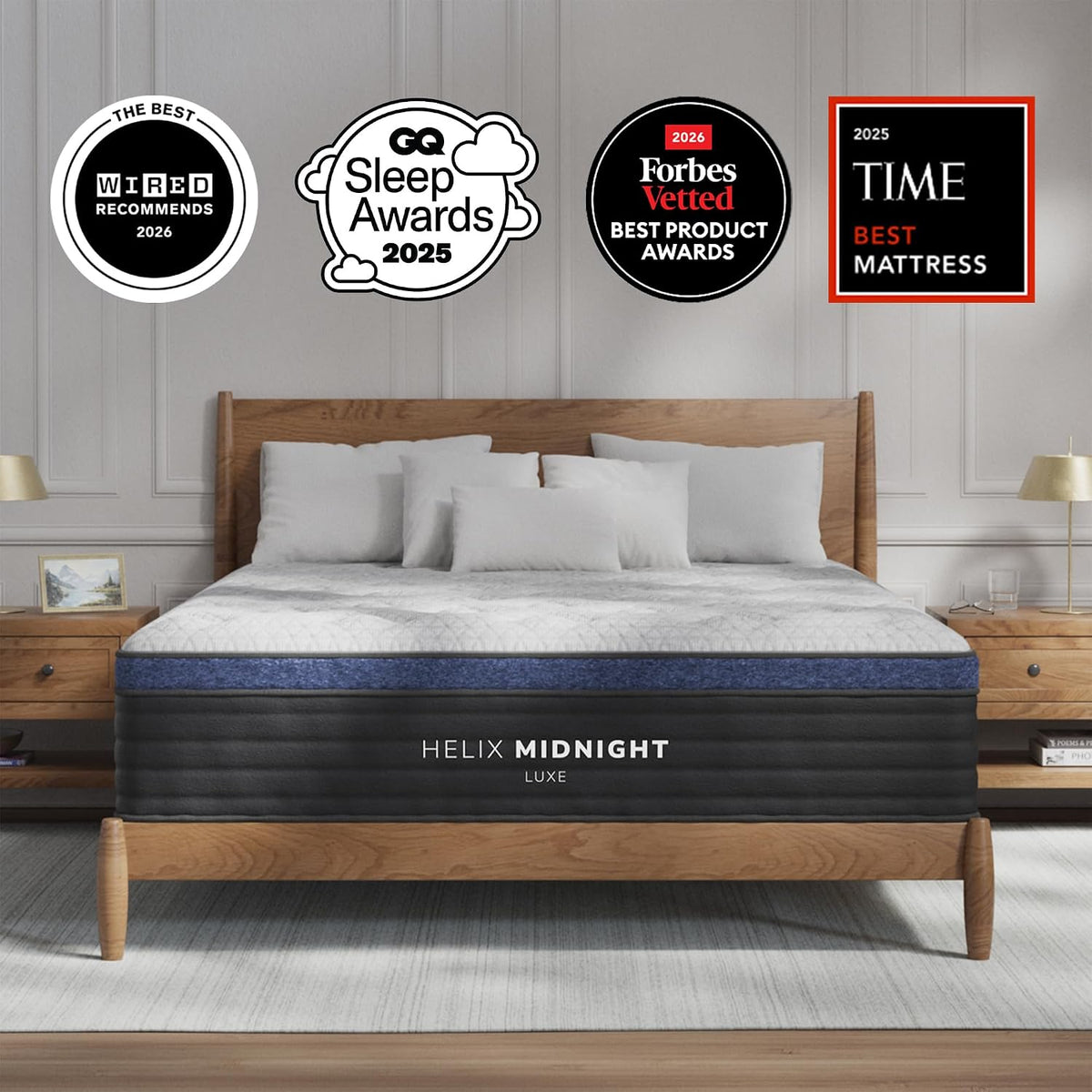 Helix Midnight Luxe with GlacioTex Cooling Mattress, King