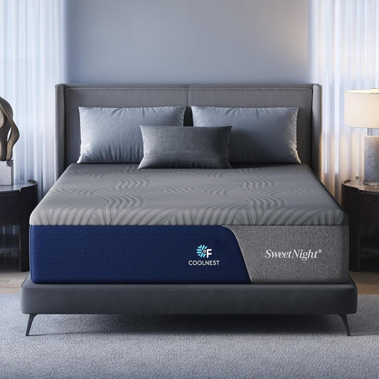 Sweetnight CoolNest 14 Inch King Size Mattress,Cooling Memory Foam Mattress