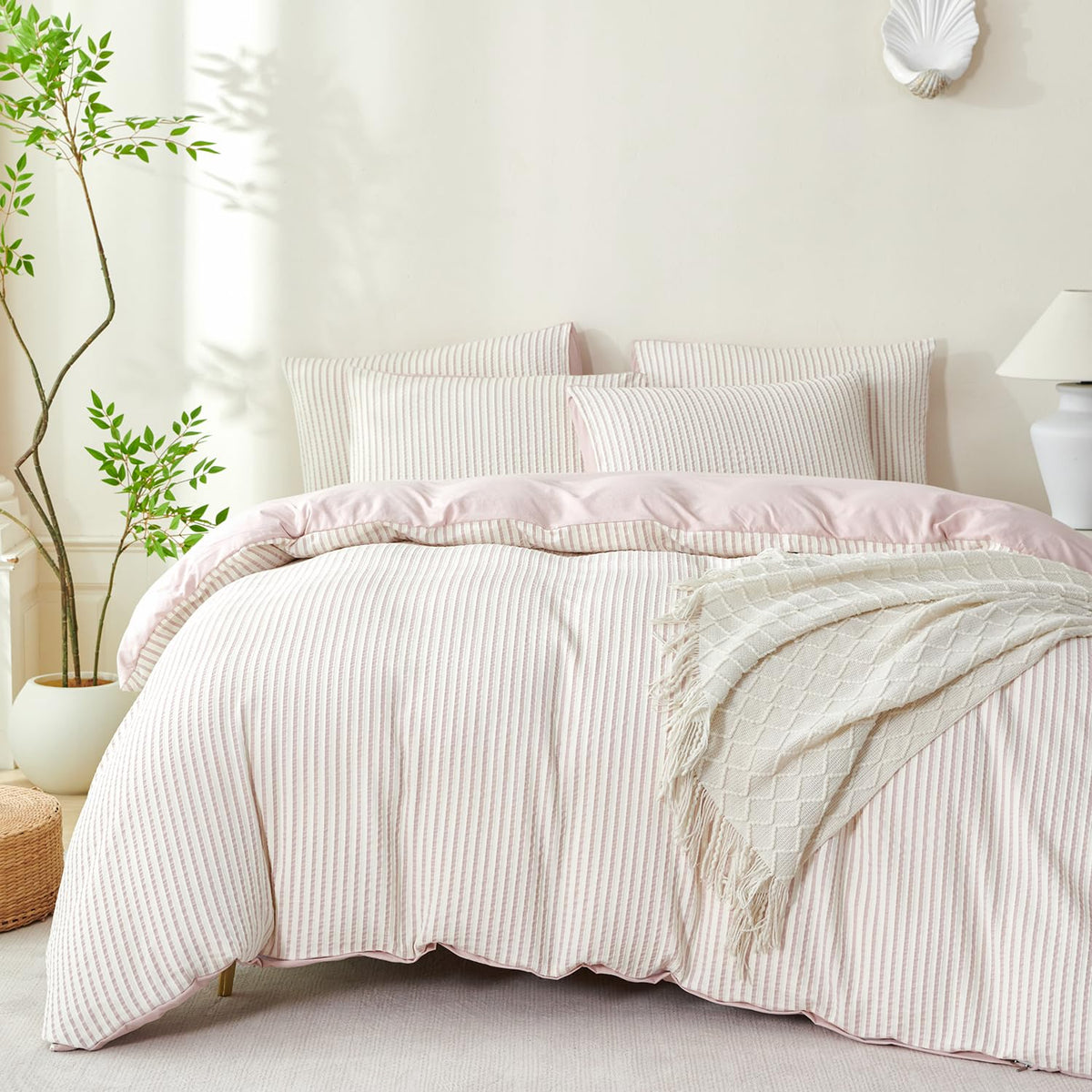 Black Grid Comforter Set Queen Soft Luxury Washed Microfiber 3 Pieces Bedding Set, White Grey Grid Pattern Comforter with 2 Pillowcases Breathable Durable Comfy