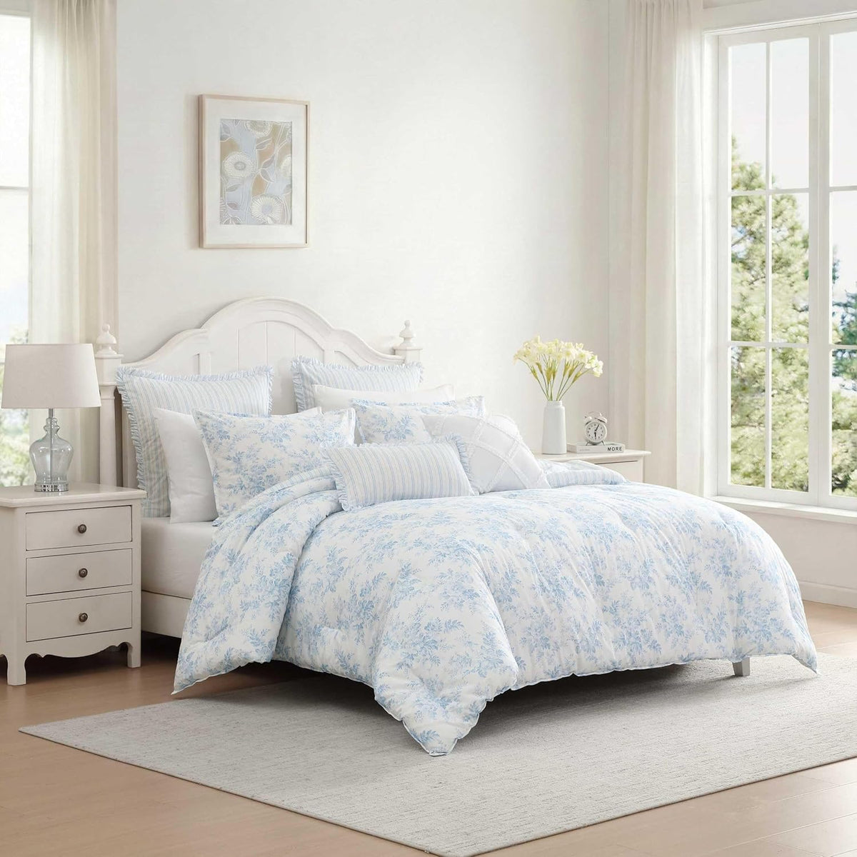 Laura Ashley - King Size Comforter Set with Matching Shams