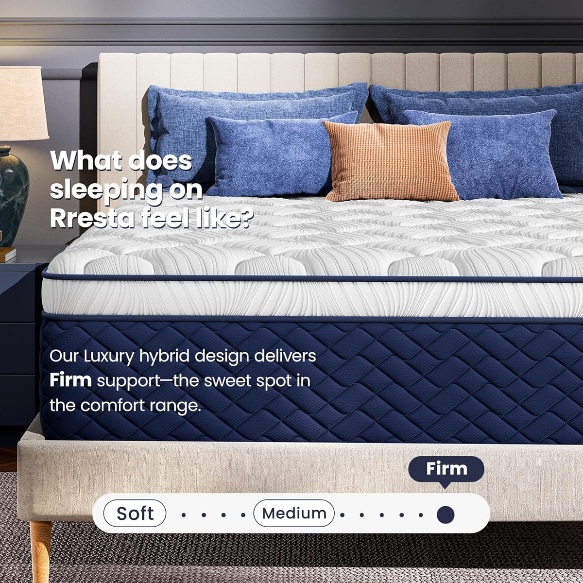 Firm Queen Mattress 14 Inch-Hotel Collection Cooling Hybrid Mattress in box