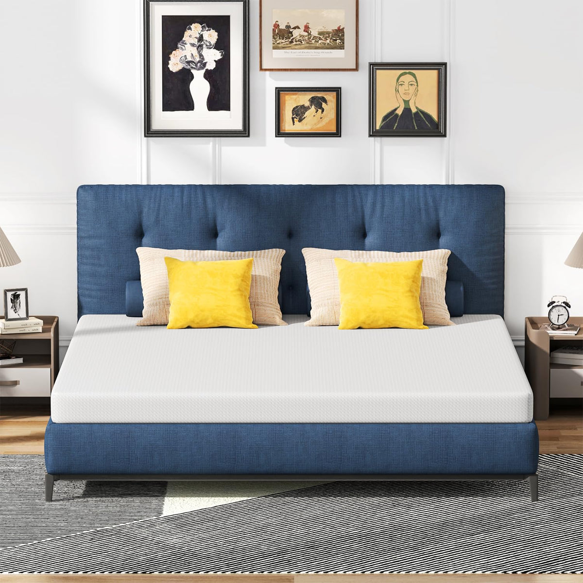FDW | 6 Inch Twin Mattress | Medium Firm | Gel Memory Foam | White