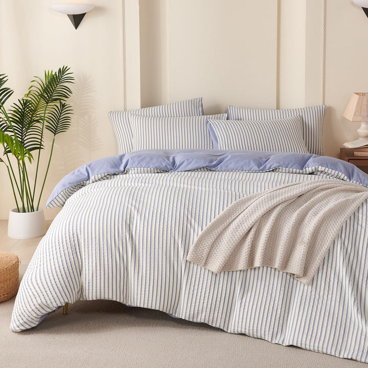 Black Grid Comforter Set Queen Soft Luxury Washed Microfiber 3 Pieces Bedding Set, White Grey Grid Pattern Comforter with 2 Pillowcases Breathable Durable Comfy