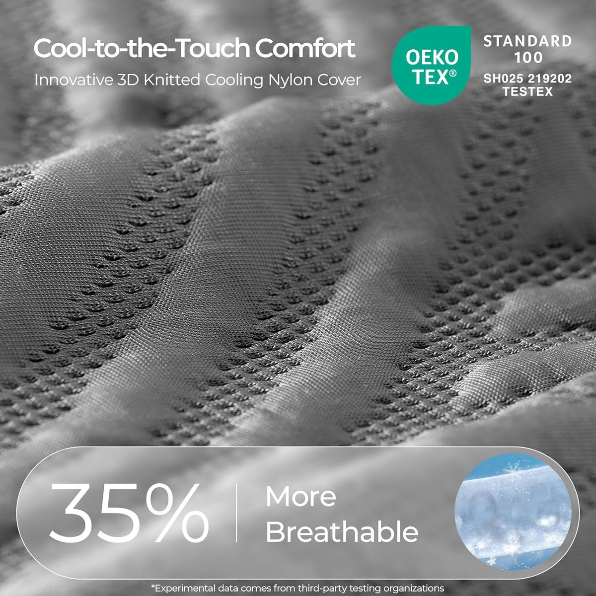 Sweetnight CoolNest 14 Inch King Size Mattress,Cooling Memory Foam Mattress