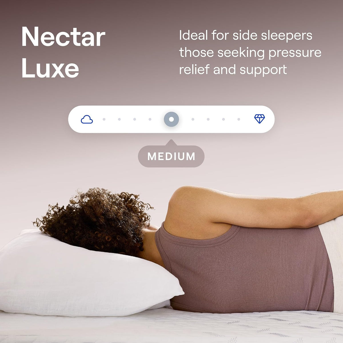Nectar Luxe 14” Memory Foam Mattress, Queen, Medium Feel, 1-Year Trial