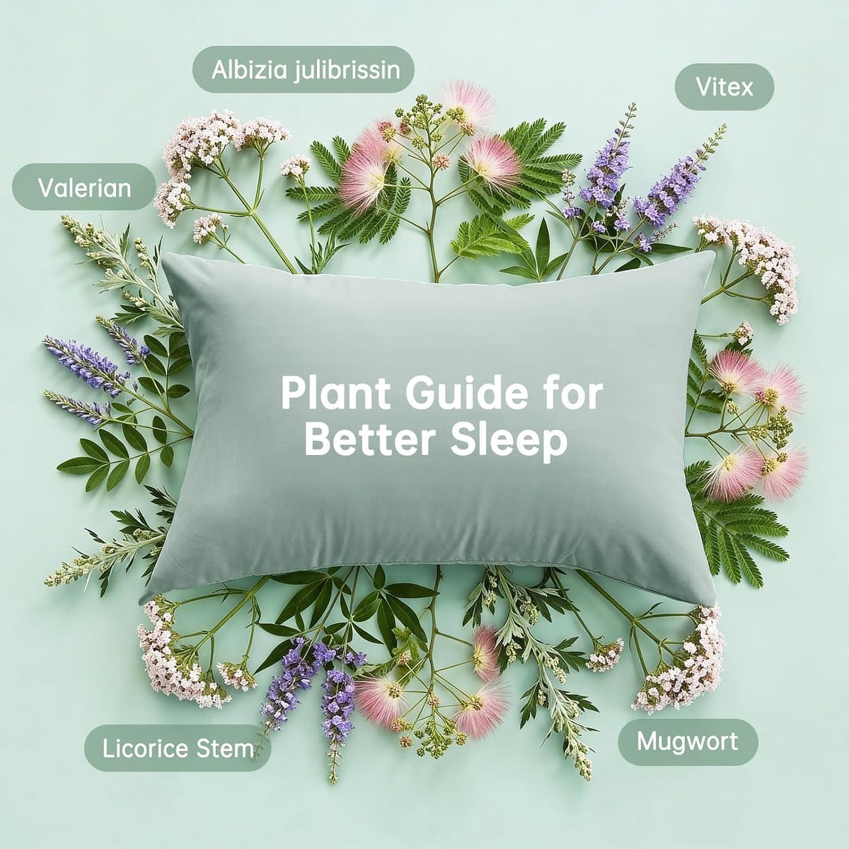 MUXHOMO Queen Comforter Set 7 Pieces, Sage Green Bed in a Bag Queen Reversible Botanical Flowers Design, Ultra Soft & Breathable Bedding Sets with Comforter, Sheets, Pillowcases & Shams