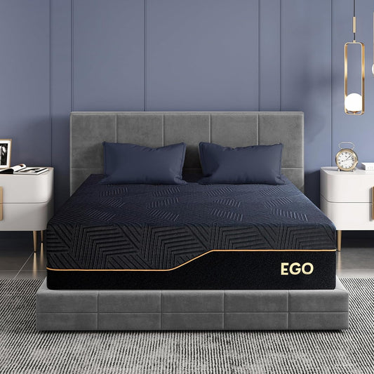 EGOHOME King 14 inch Memory Foam Mattress for Back Pain Relief Medium Firm