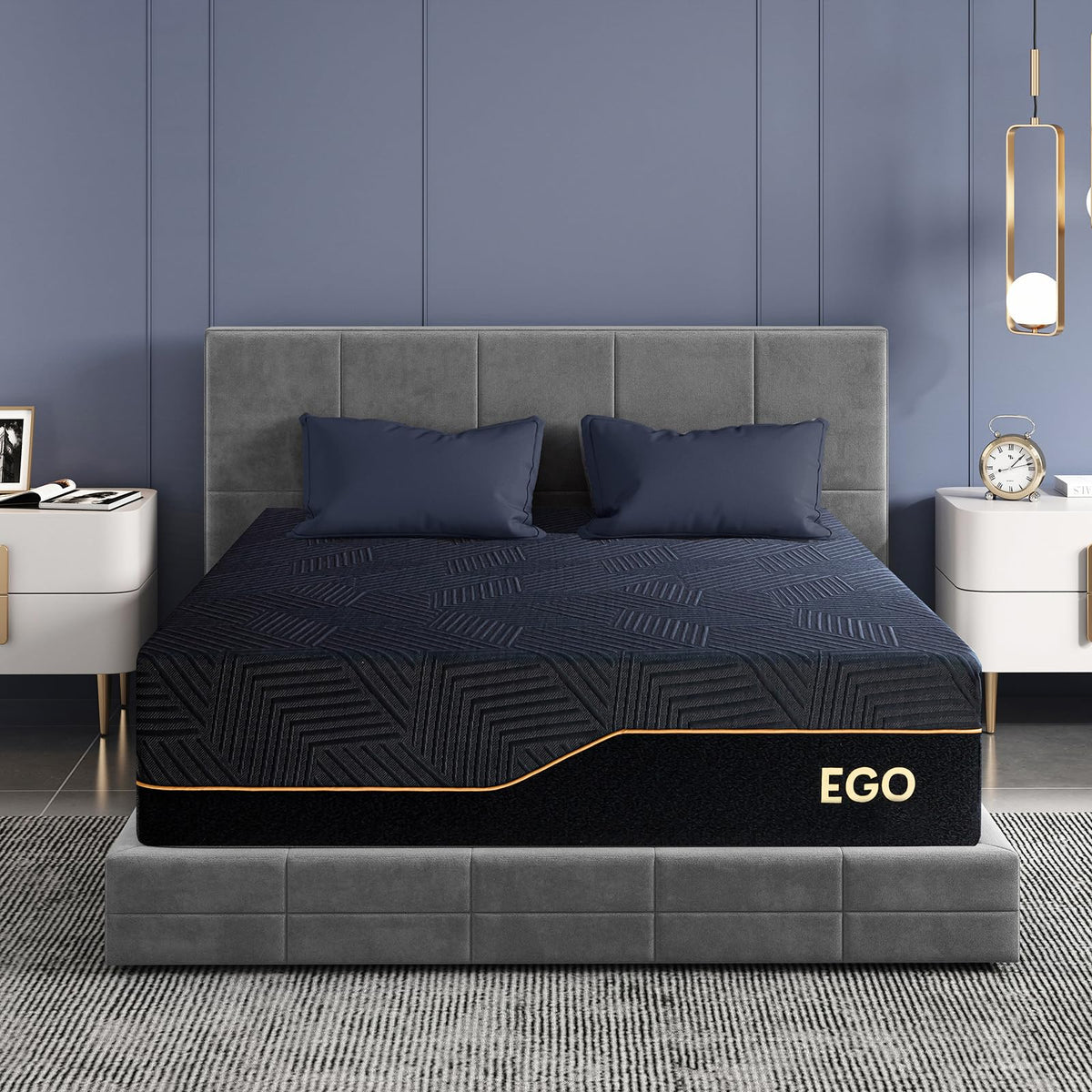 EGOHOME King 14 inch Memory Foam Mattress for Back Pain Relief Medium Firm