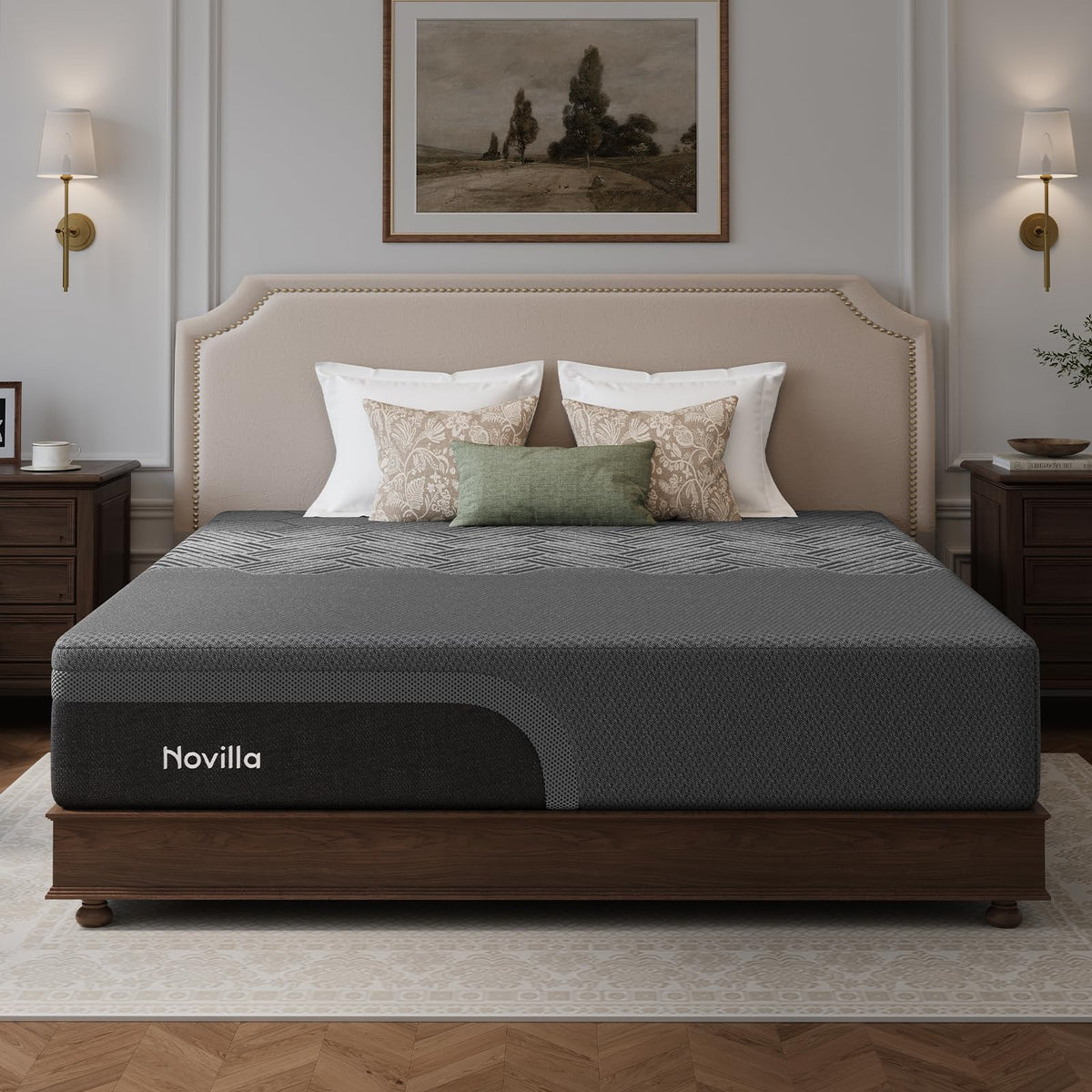 Novilla AiryFlow Graphene Queen Mattress 14 Inch, Cooling Memory Foam