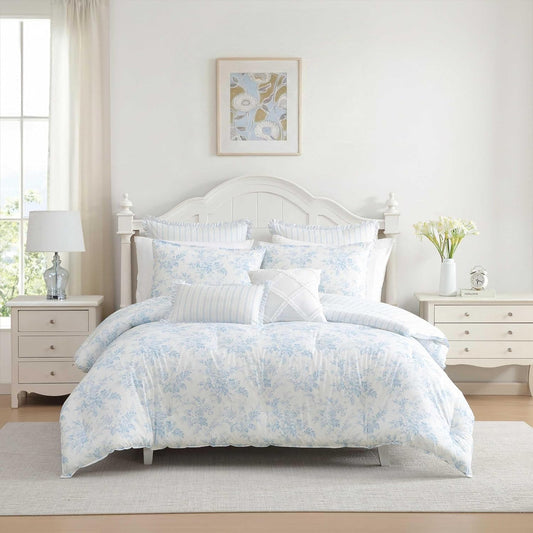 Laura Ashley - King Size Comforter Set with Matching Shams