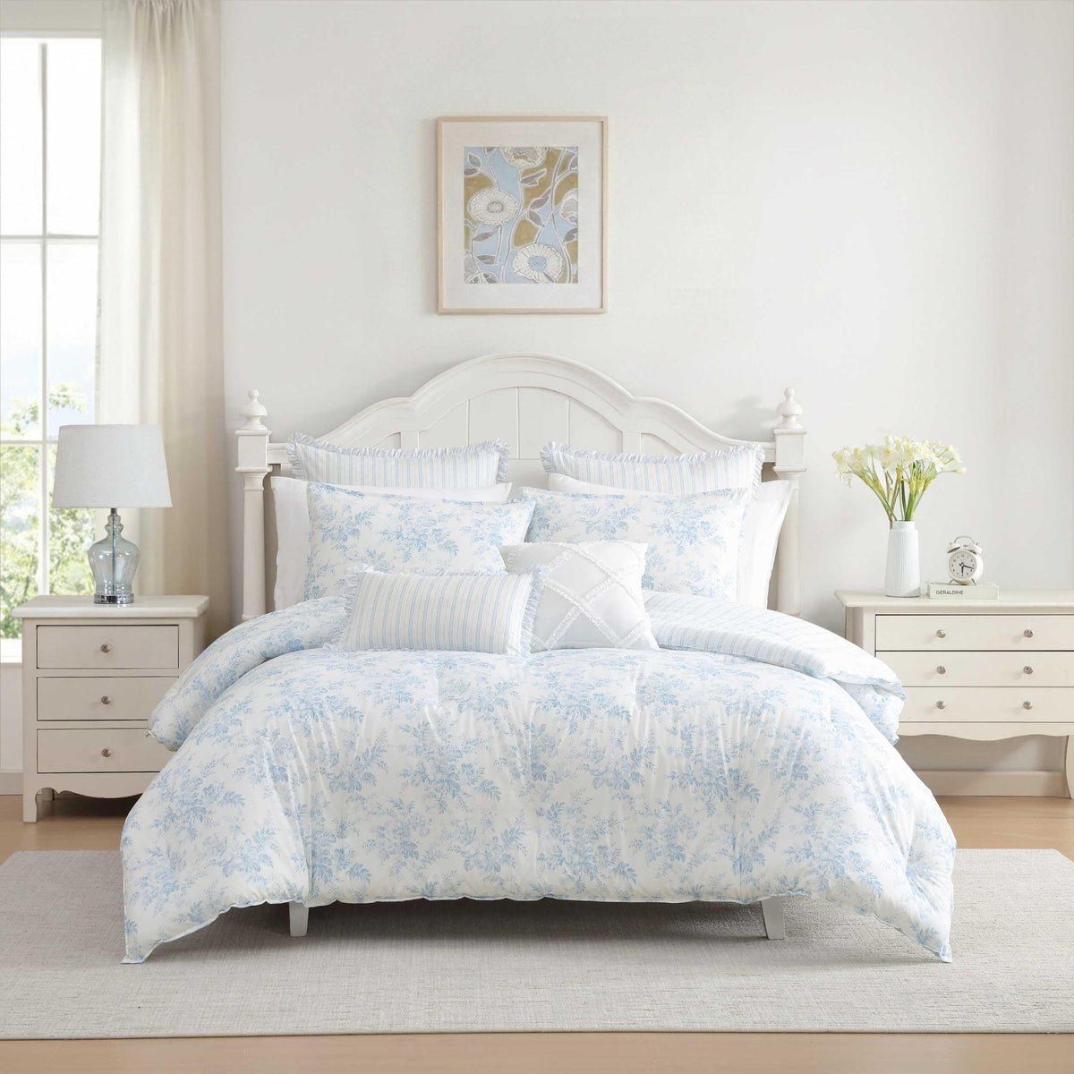 Laura Ashley - King Size Comforter Set with Matching Shams