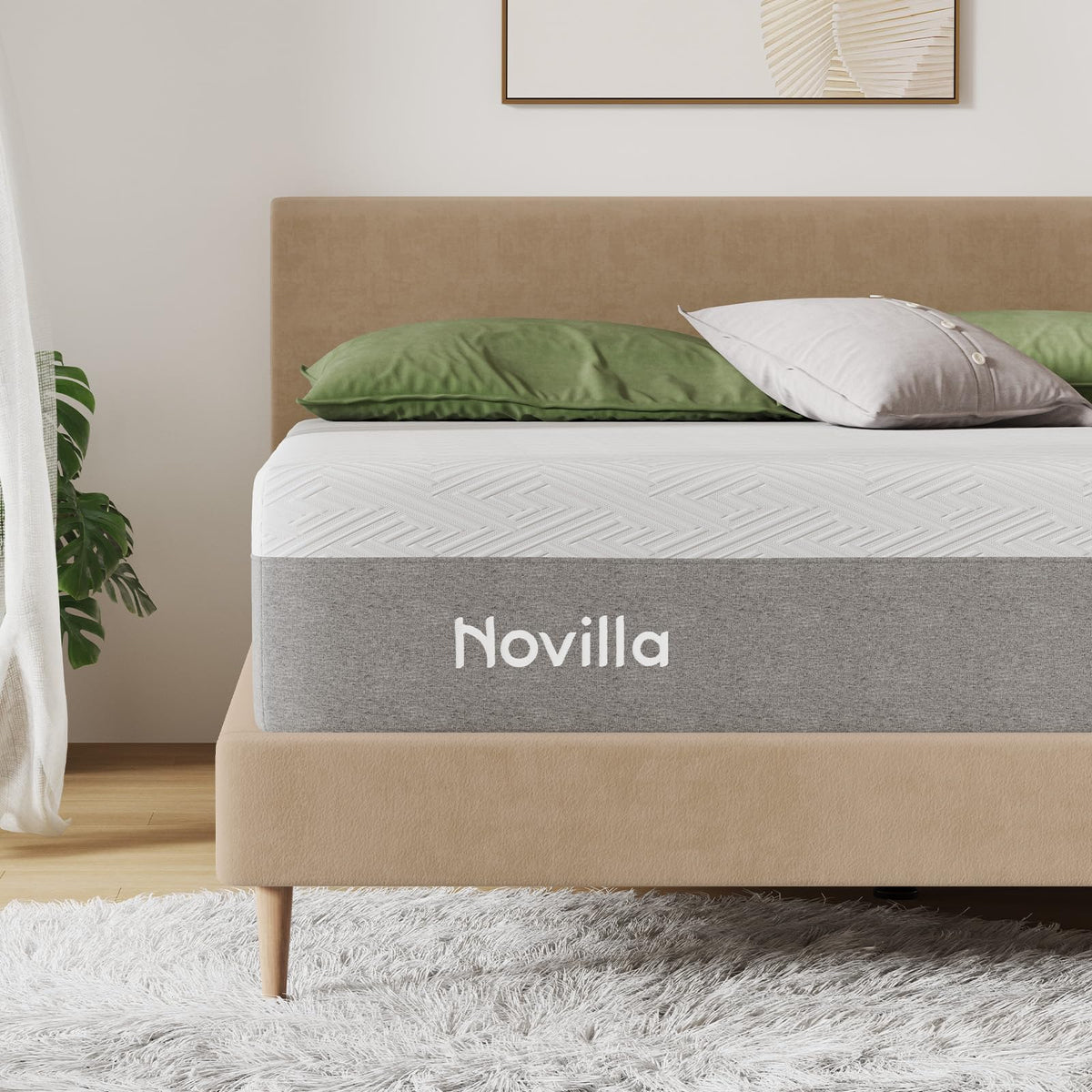 Novilla Bliss Queen Size Mattress, 12 Inch Gel Memory Foam Mattress Queen