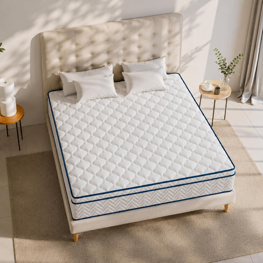 12 Inch Queen Size Mattress, Plush Hybrid Mattress in a Box, Individual Pocket Coils for Pressure Relief, CertiPUR‑US Certified, Vacuum‑Compressed, Fits Queen Bed Frame, Dimensions: 60" x 80"