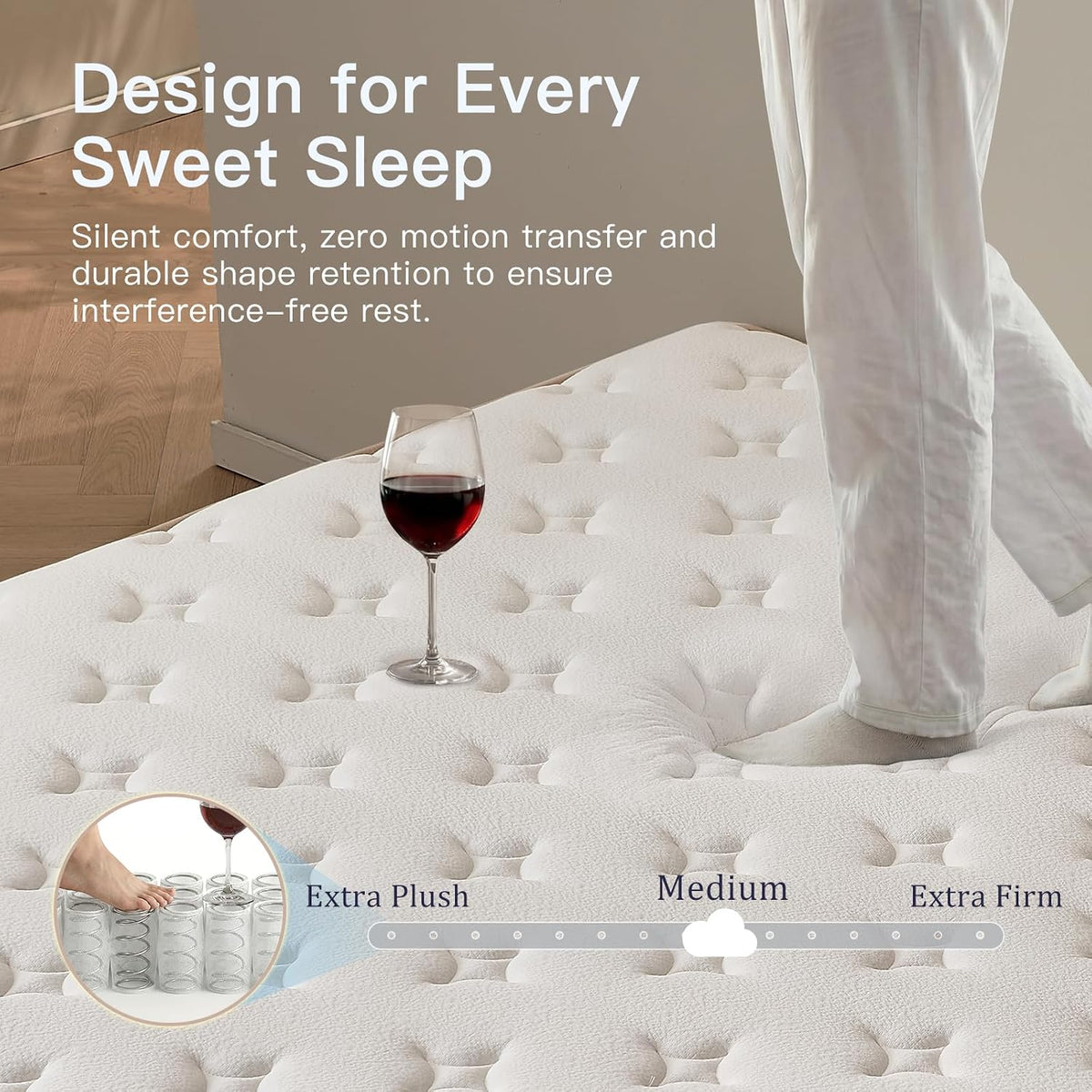 Profus 14 Inch Twin Mattress, Hybrid Memory Foam Mattress with Medium Firm for Pressure Relief, Motion Isolation Twin Size Mattress, CertiPUR-US Certified, 100% Fiberglass Free, Mattress in a Box