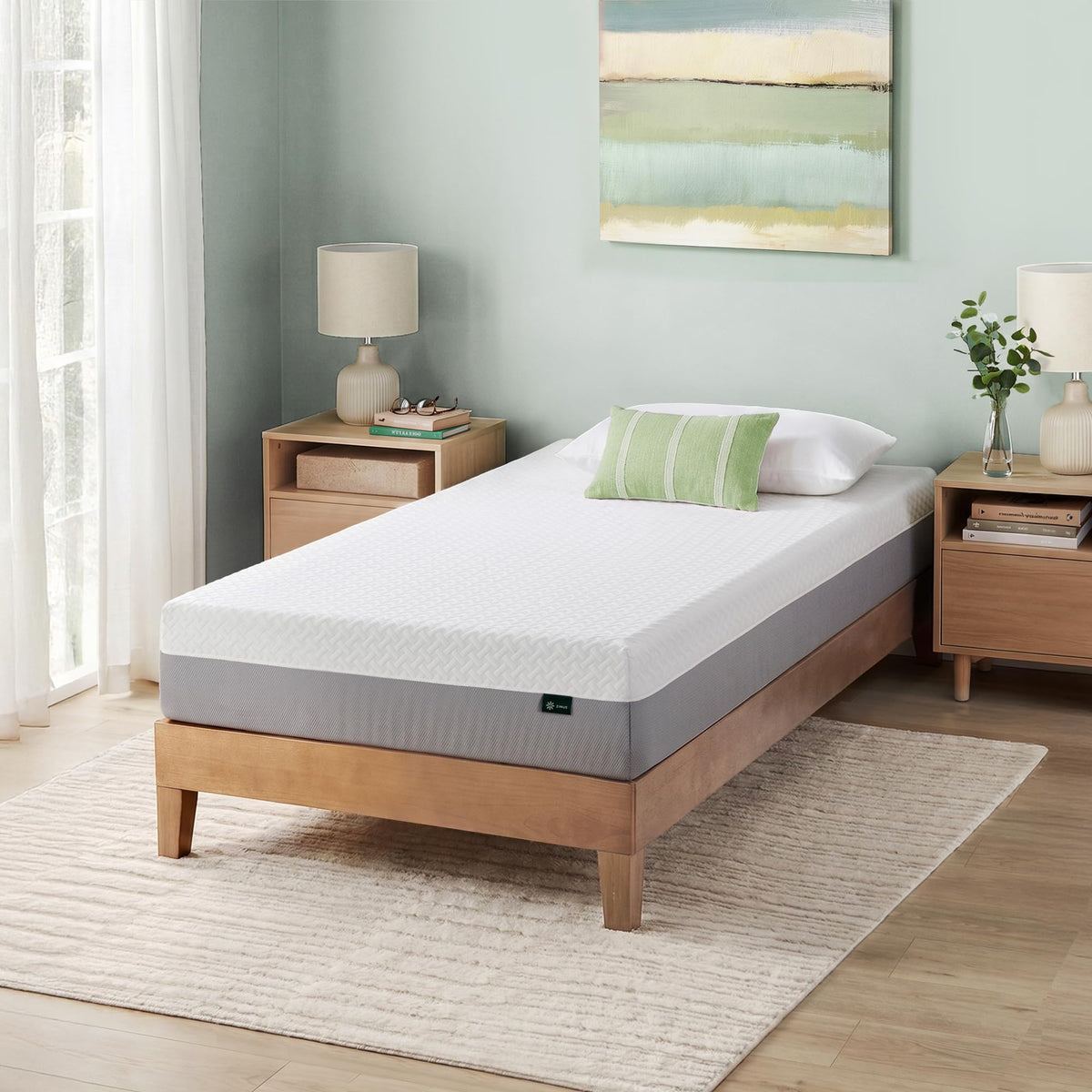 Zinus 10 Inch Queen Green Tea Essential Memory Foam Mattress, Medium Feel