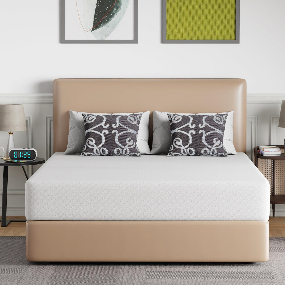 FDW | 6 Inch Twin Mattress | Medium Firm | Gel Memory Foam | White