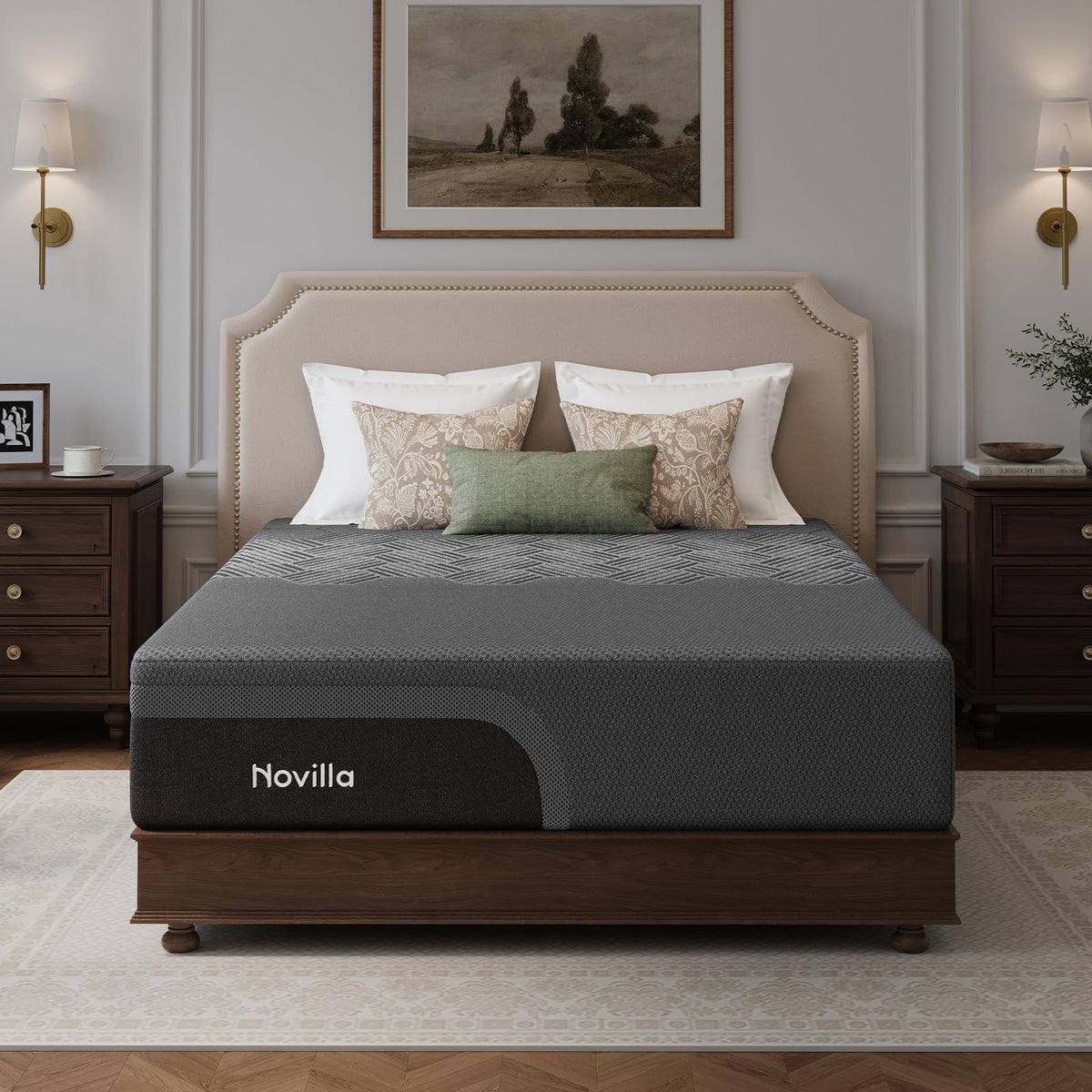 Novilla AiryFlow Graphene Queen Mattress 14 Inch, Cooling Memory Foam
