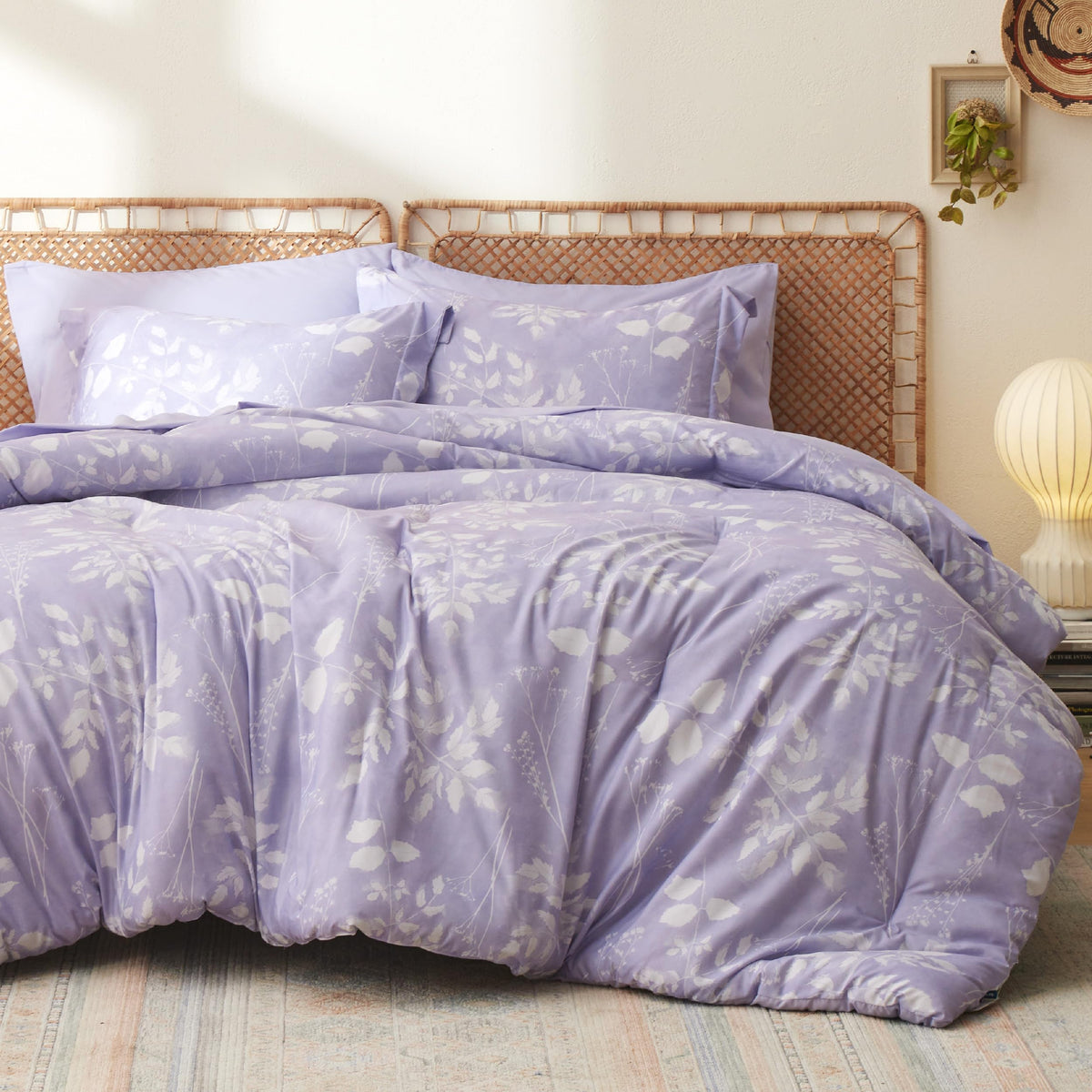 Bedsure Floral Sage Green Comforter Set, Full Bedding Sets, 7 Piece
