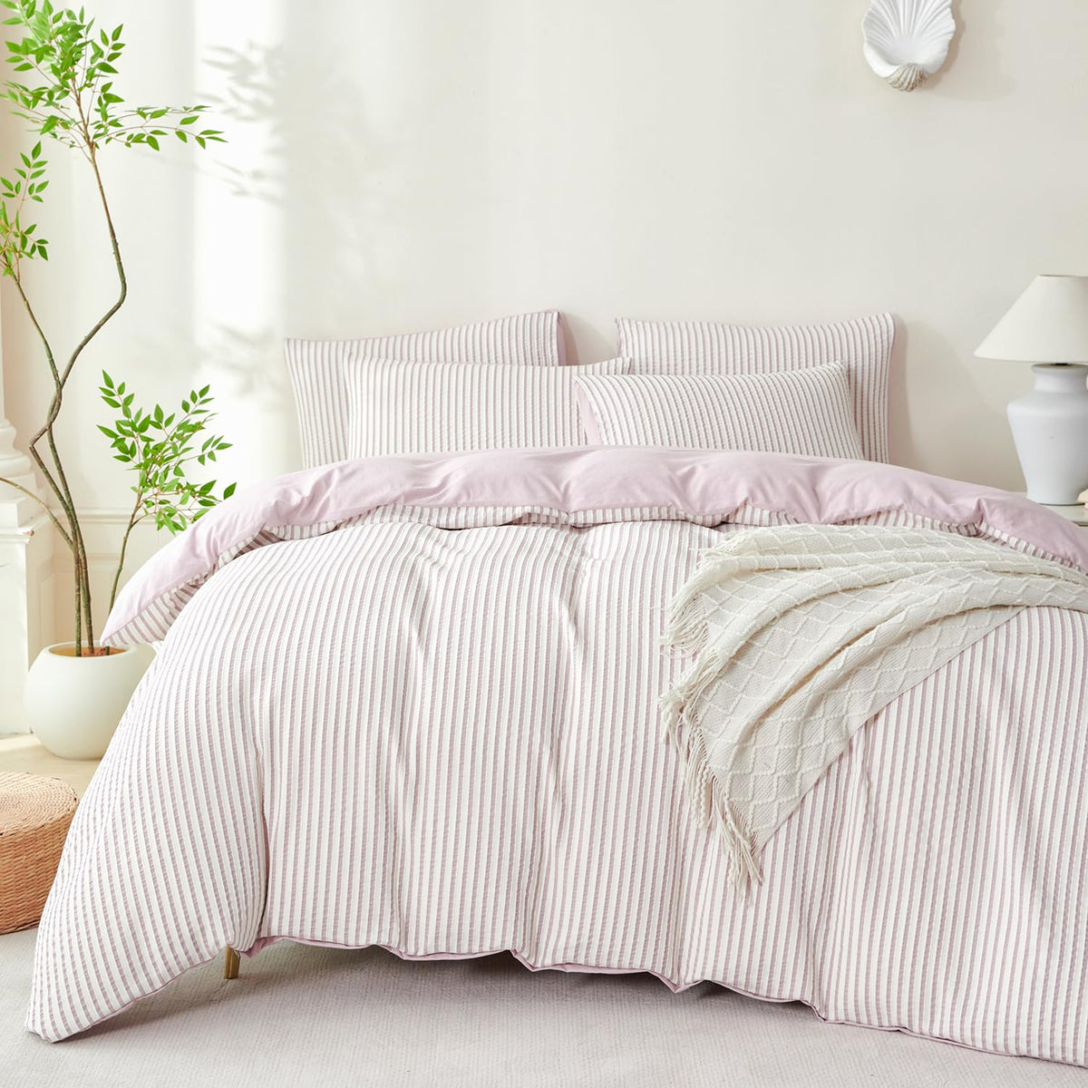Black Grid Comforter Set Queen Soft Luxury Washed Microfiber 3 Pieces Bedding Set, White Grey Grid Pattern Comforter with 2 Pillowcases Breathable Durable Comfy