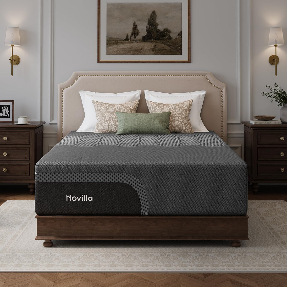 Novilla AiryFlow Graphene Queen Mattress 14 Inch, Cooling Memory Foam