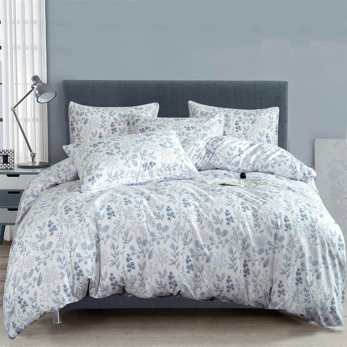Black Grid Comforter Set Queen Soft Luxury Washed Microfiber 3 Pieces Bedding Set, White Grey Grid Pattern Comforter with 2 Pillowcases Breathable Durable Comfy