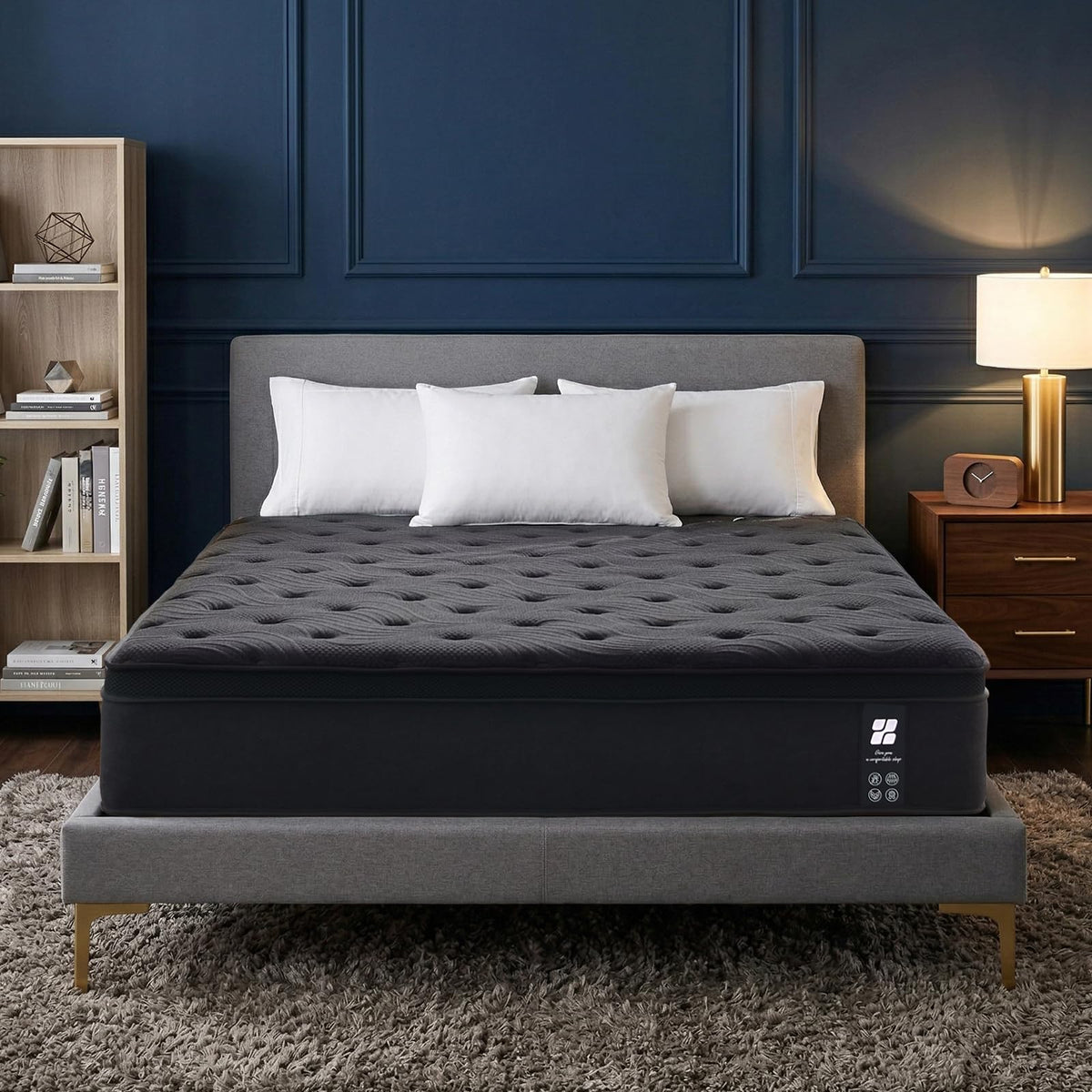 Profus 14 Inch Twin Mattress, Hybrid Memory Foam Mattress with Medium Firm for Pressure Relief, Motion Isolation Twin Size Mattress, CertiPUR-US Certified, 100% Fiberglass Free, Mattress in a Box