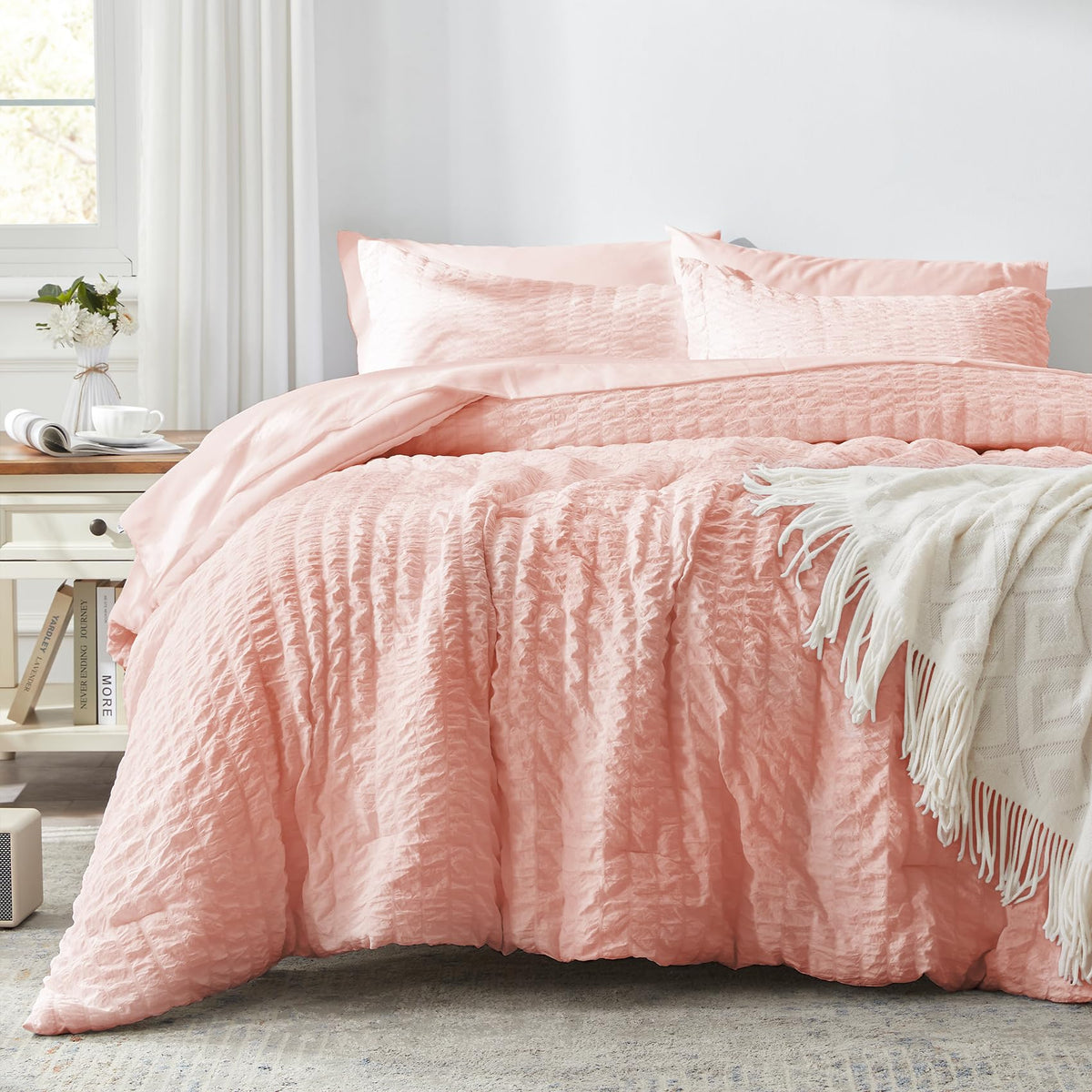 Twin Comforter Set 5 Piece, Olive Green Bed in a Bag Twin Size Bedding Sets